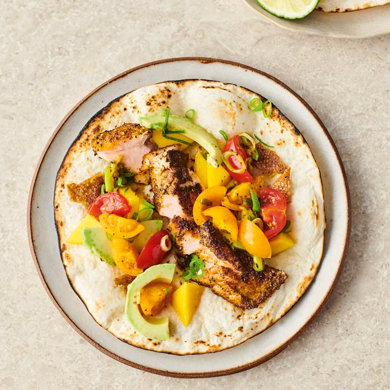 Crispy zalm taco\'s