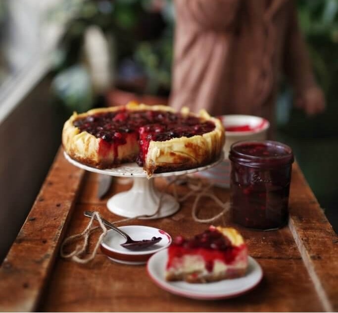 Cheesecake met rode vruchten