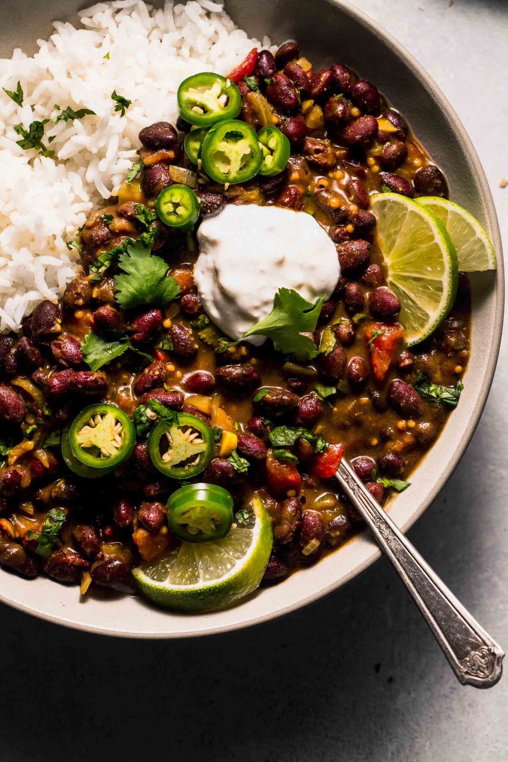 Zwarte bonencurry